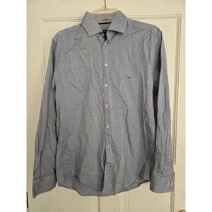 Mens Versace Tailored Fit Blue Button Down - M/15.5